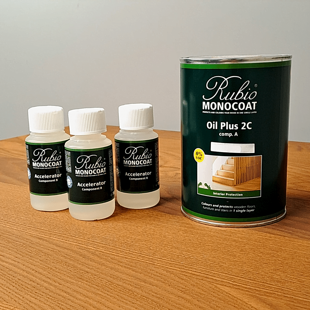 Rubio Monocoat Oil Plus 2C Pure (Renksiz) – 1.3lt Şeffaf (A+B)