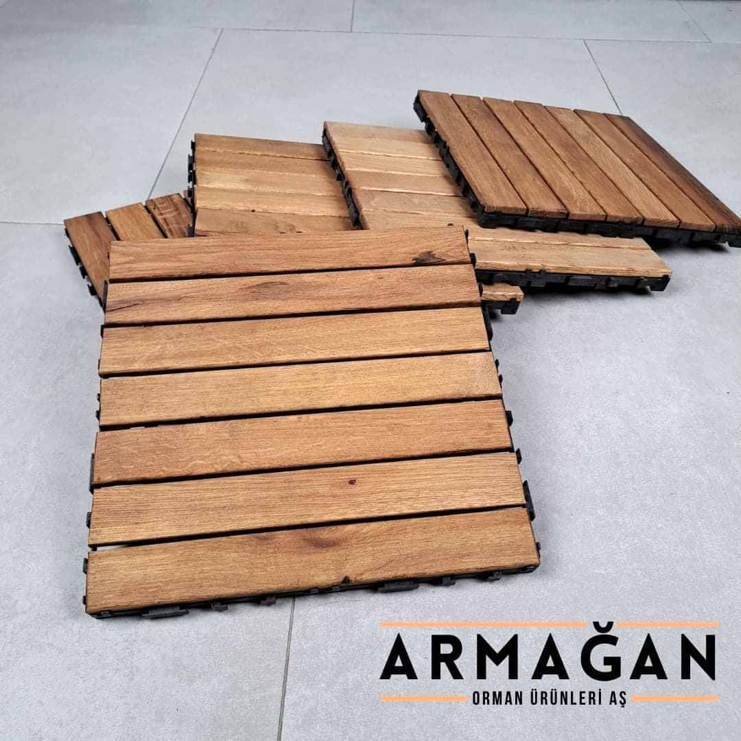 Ahşap Karo Deck 30x30cm 9 Adet ( Pratik Geçmeli Plastik Altlık) - Görsel 4